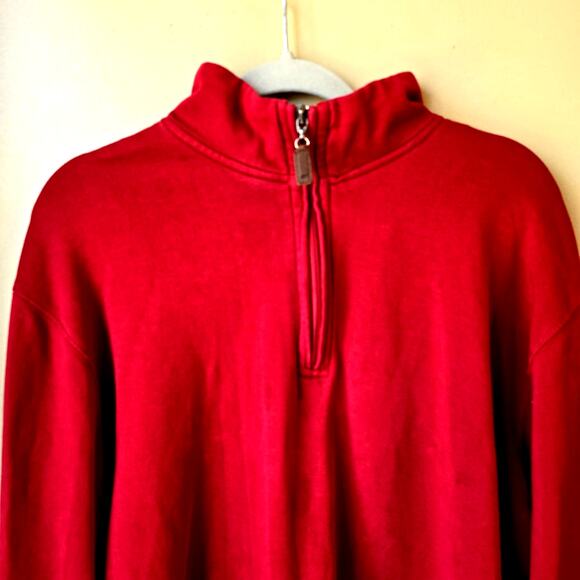 Jack Nicklaus Red 1/4 Zip Pullover Size L Long Sleeve Preppy Classic Capsule - Picture 3 of 6